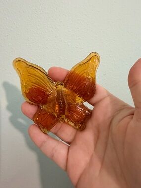 vintage glass butterfly piece